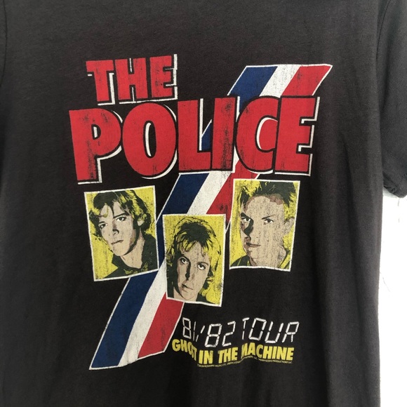 CHASER Police Black Cotton Graphic Band T Shirt - Picture 2 of 5